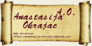 Anastasija Okrajac vizit kartica